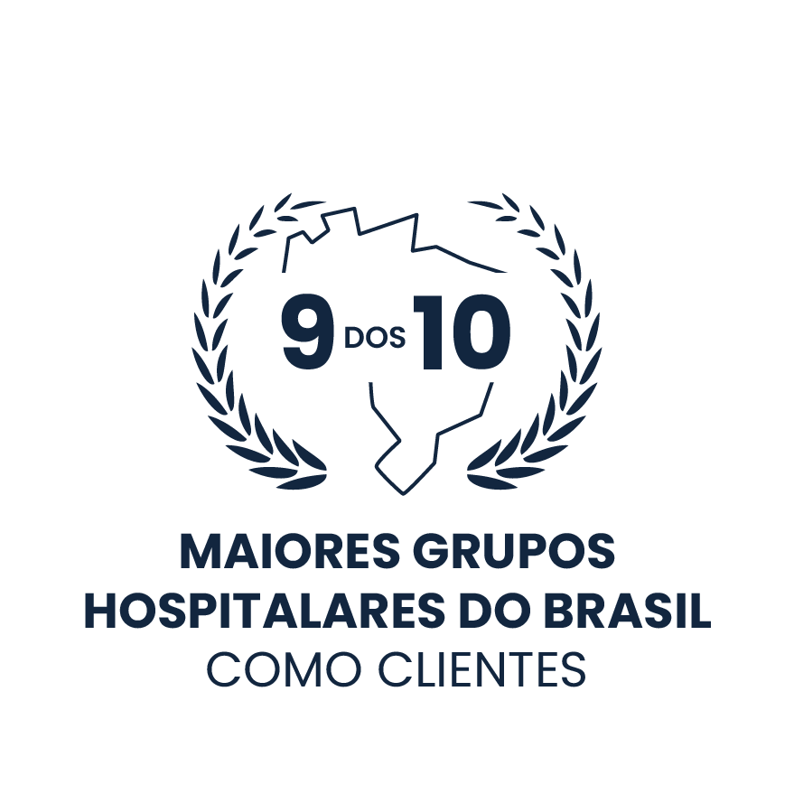 9 dos 10 maiores grupos hospitalares do Brasil como cliente.